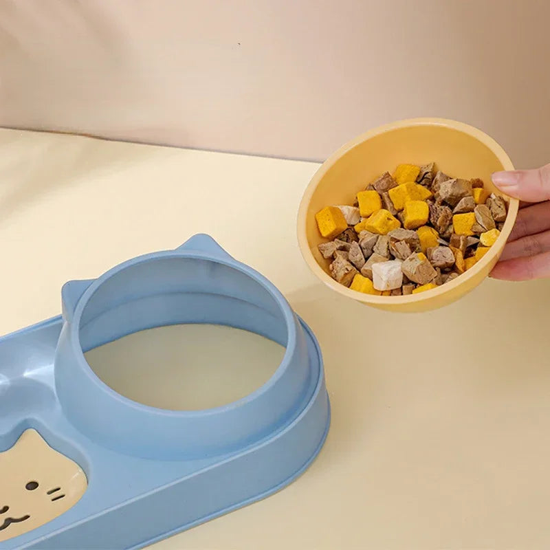 Tilted Cat Food Dishes for Indoor Pets