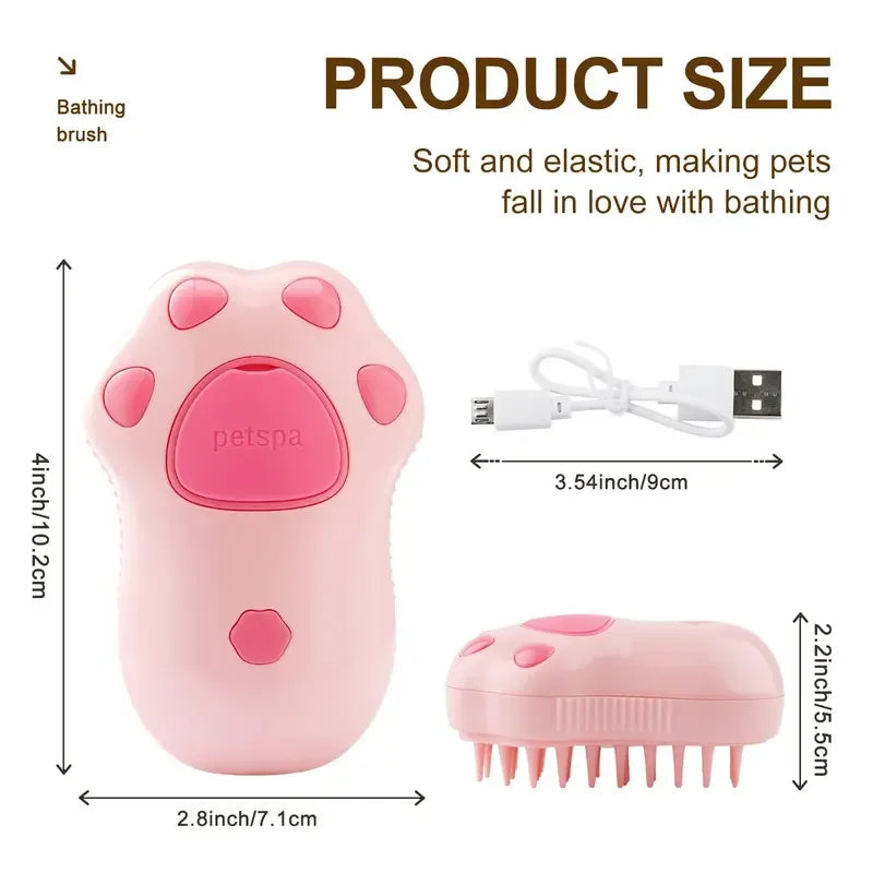 3-in-1 Pet Massager & Hair Removal Paw Comb