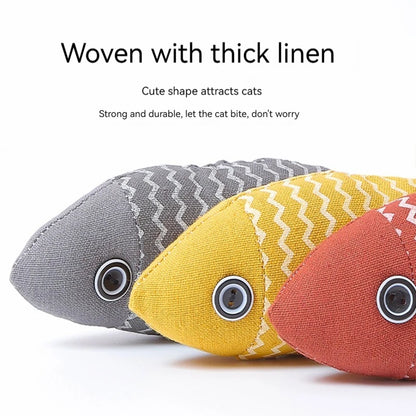 Plush Cat Fish Toy Scratcher