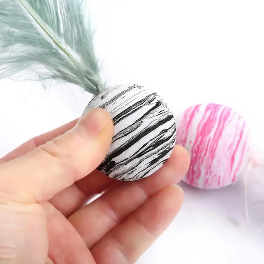 Interactive Foam Ball with Feathers