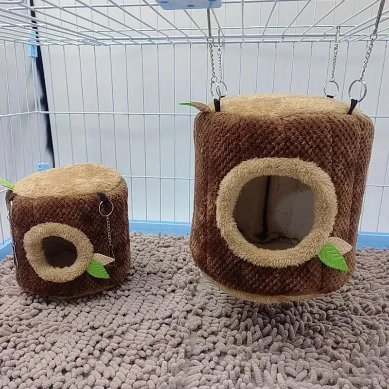 Tree Stump Shape Warm Hamster Hammock