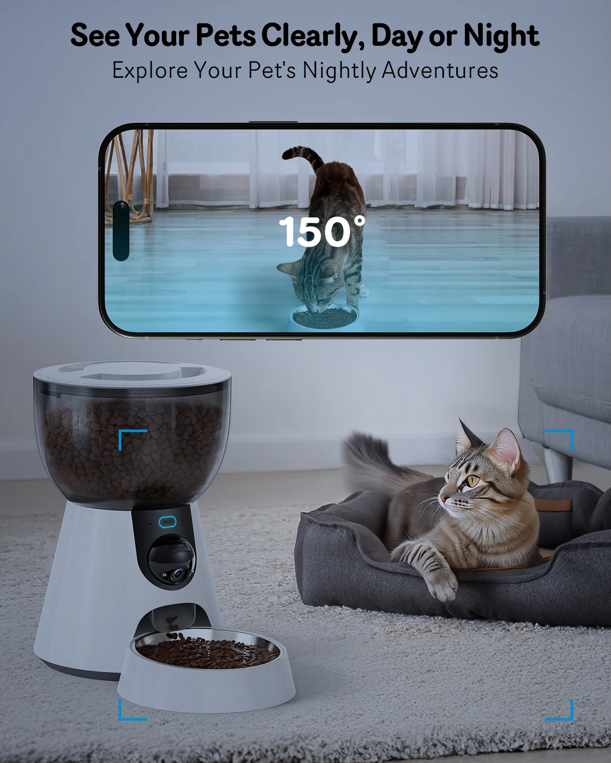 Smart Pet Feeder with 1080P HD Camera