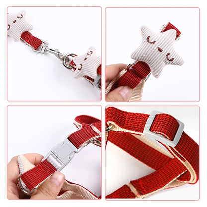 Pet Harness & Leash Set with Starfish Pendant