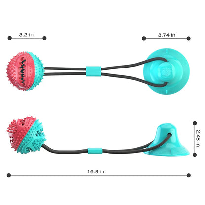 Interactive Dog Ball with Suction Cup