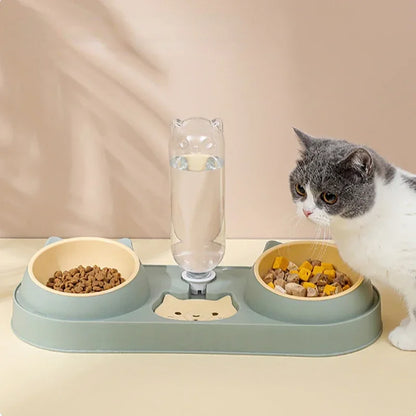 Tilted Cat Food Dishes for Indoor Pets