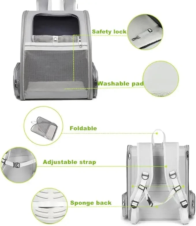 Breathable Canvas Pet Backpack