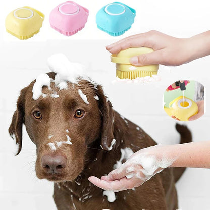 2-in-1 Bathing Scrubber for Cats & Dogs