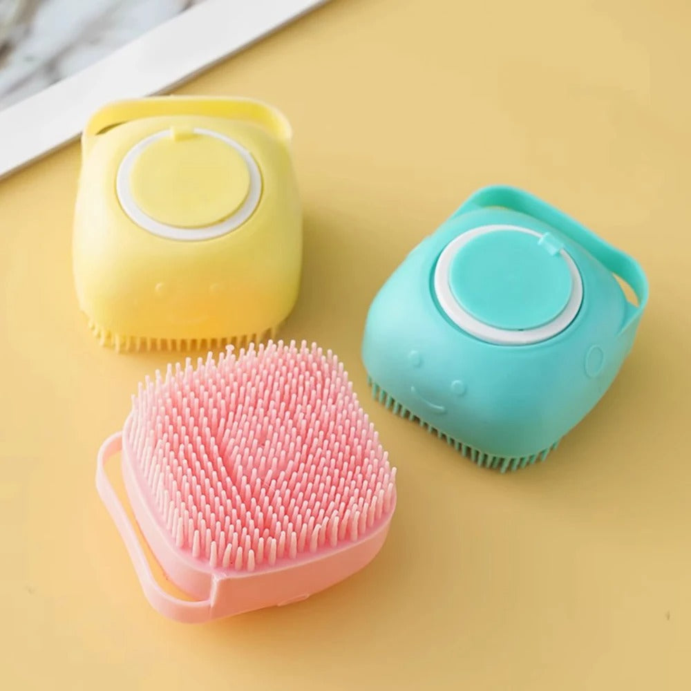 2-in-1 Bathing Scrubber for Cats & Dogs